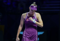 Елена Рыбакина. Фото: ©x.com/WTAFinalsRiyadh