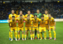 Казахстан перед матчем с Бельгией. Фото: Маржан Куандыкова©