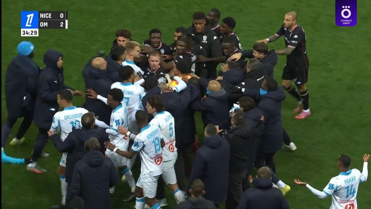Массовой потасовкой футболистов и разгромом обернулся матч за первое место чемпионата Франции