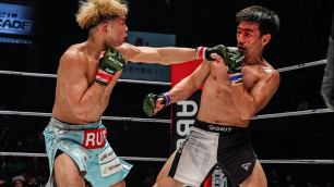 Каршыга Даутбек (справа). Фото: RIZIN FF©