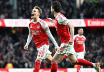 Эмоции после гола Мартина Эдегора. Фото: ФК "Арсенал"©