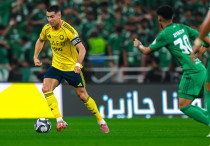 Криштиану Роналду в матче с "Аль-Ахли". Фото: ФК "Аль-Наср"©