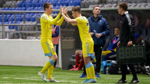 Томасов, Басманов и Благоевич. Фото: ФК "Астана"©