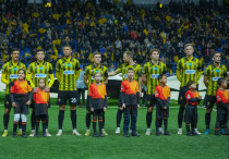 Футболисты "Кайрата" перед игрой с "Олимпиакосом". Фото: Vesti.kz/Маржан Куандыкова©