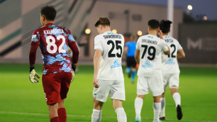 Футболисты "Кайрата" в матче с "Нефтчи". Фото: ФК "Кайрат"/Арман Джаксыгулов©