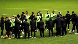 Футболисты "Кайрата" перед игрой с "Брюгге". Фото: Vesti.kz/Алимжан Аманжол©