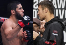 Ислам Махачев (слева) и Шавкат Рахмонов. ©Фото: Аян Несипбеков/Турар Казангапов/Vesti.kz.