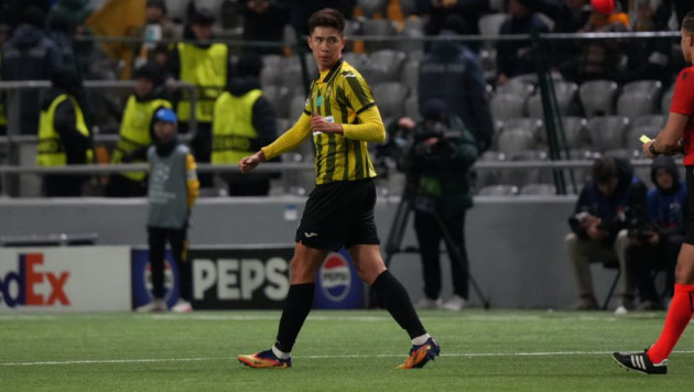 Адилет Садыбеков в матче "Кайрат" - "Брюгге". Фото: Vesti.kz/Алимжан Аманжол©