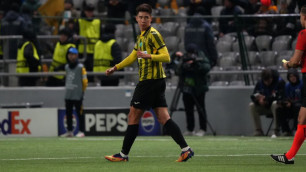 Адилет Садыбеков в матче "Кайрат" - "Брюгге". Фото: Vesti.kz/Алимжан Аманжол©