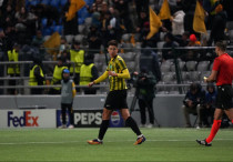 Адилет Садыбеков в матче "Кайрат" - "Брюгге". Фото: Vesti.kz/Алимжан Аманжол©