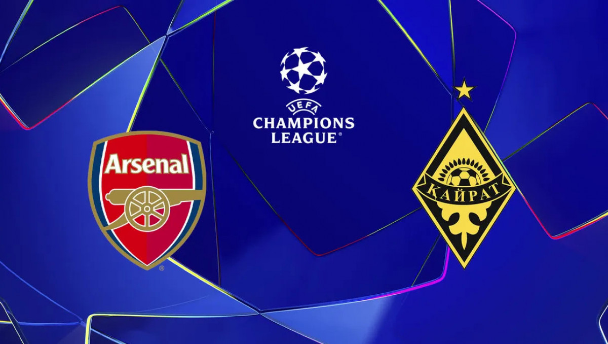 В Англии назвали точный счёт матча Лиги чемпионов "Арсенал" "Кайрат"