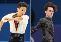 Денис Тен (слева); Михаил Шайдоров. ©Depositphotos/man_kelly; Сали Сабиров/НОК РК