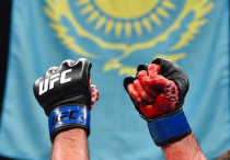 Перчатки казахстанского бойца UFC. Фото сгенерировано нейросетью Grok©