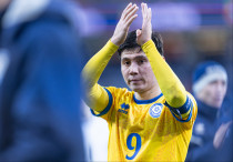 Бауыржан Исламхан в сборной Казахстана. Фото: КФФ©