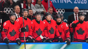 Сборная Канады на Олимиаде-2026. ©iihf.com