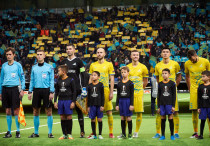 Игроки "Астаны" перед матчем с "Вильярреалом" в Лиге Европы 2017/18. Фото: ФК "Астана"©