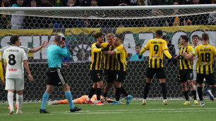 Яакко Оксанен празднует первый гол за "Кайрат". Фото: Vesti.kz/Алимжан Аманжол©