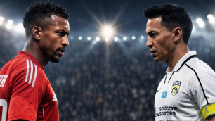 Нани и игрок "Тобола". Фото сгенерировано нейросетью Chat GPT©