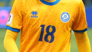 Игрок сборной Казахстана. Фото: Vesti.kz/Маржан Куандыкова©