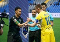 Асхат Тагыберген и Марин Томасов перед игрой "Астана" - "Тобол". Фото: ФК "Астана"©