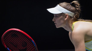 Елена Рыбакина в матче за сборную Казахстана. Фото: Vesti.kz/Турар Казангапов©