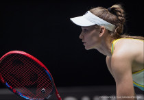 Елена Рыбакина в матче за сборную Казахстана. Фото: Vesti.kz/Турар Казангапов©