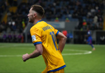 Автор гола в ворота сборной Намибии Ян Вороговский. ©Vesti.kz/Алимжан Аманжол