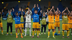 Футболисты сборной Казахстана после победы над Намибией. Фото: Vesti.kz/Алимжан Аманжол©