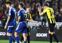 Игроки "Кайрата" празднуют гол в ворота "Астаны". Фото: ФК "Кайрат"©