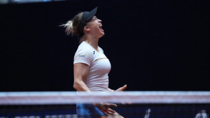 Юлия Путинцева празднует победу. Фото: Vesti.kz/Маржан Куандыкова©