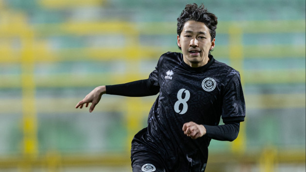 Даурен Жумат в сборной Казахстана. Фото: КФФ©