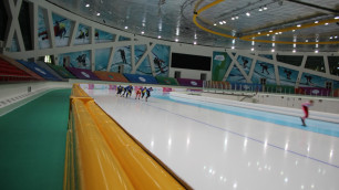 Конькобежцы тренируются в "Алау".
Фото Vesti.kz©