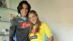 Эдинсон Кавани с супругой. Фото с сайта napoli.ogginotizie.it