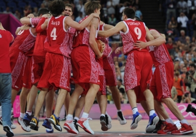 Российские баскетболисты на Олимпиаде-2012. Фото РИА Новости, Алексей Филиппов