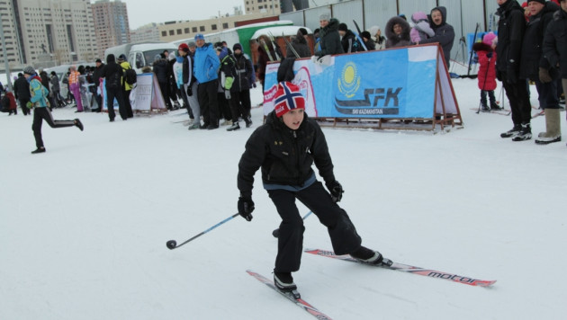 Астана отметила Всемирный день снега лыжным праздником