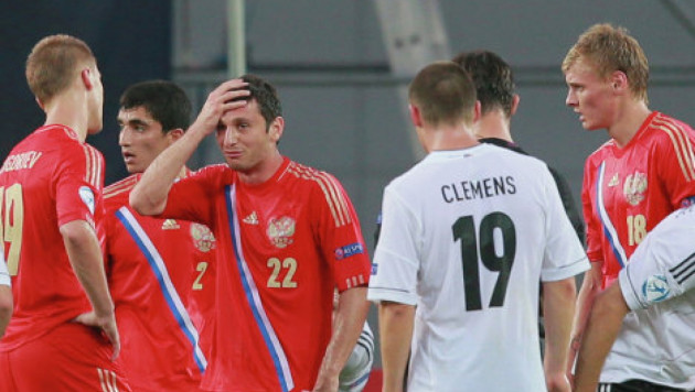 Молодежная сборная России потерпела третье подряд поражение на ЧЕ-2013