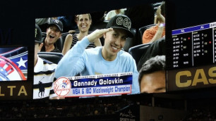 Головкин посетил бейсбольный матч "Нью-Йорк Янкез" (+фото)