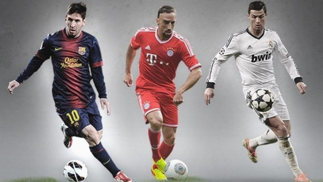 Месси, Роналду и Рибери претендуют на награду лучшему футболисту Европы