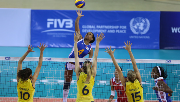Первый матч мирового Гран-при в Алматы выиграли бразильские волейболистки