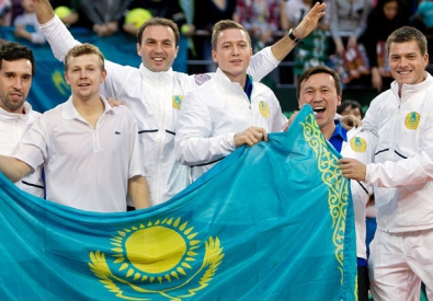 Казахстанские теннисисты. Фото с сайта daviscup.com