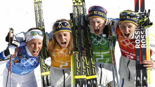 Шведские лыжницы выиграли командную эстафету на Олимпиаде в Сочи