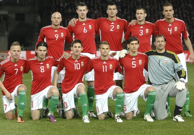 Футболисты сборной Венгрии. Фото с сайта ffk.kz