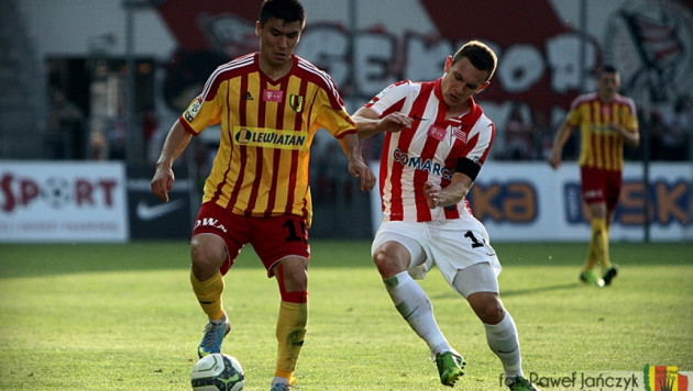 Абзал Бейсебеков забил свой дебютный гол за "Корону" в чемпионате Польши