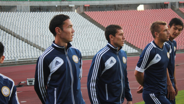 Сборная Казахстана провела тренировку перед матчем с Венгрией