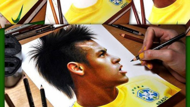 Фотореалистичную серию рисунков популярных футболистов выпустила 20-летняя студентка