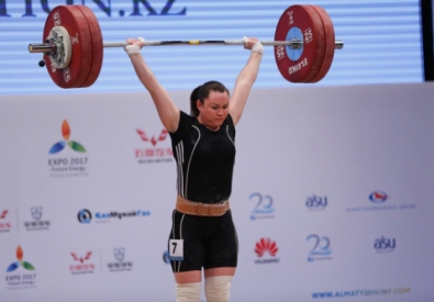 Анна Нурмухамбетова. Фото с сайта almaty2014iwf.com