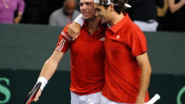 Федерер и Вавринка вывели Швейцарию вперед в финале Кубка Дэвиса 