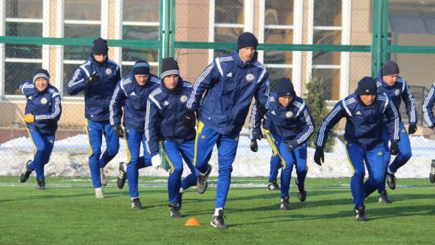 Фоторепортаж с УТС сборной Казахстана по футболу в Талгаре