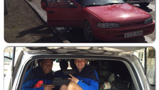 Футболисты "Иртыша" в Алматы добирались на тренировку в багажнике такси