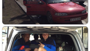 Футболисты "Иртыша" в Алматы добирались на тренировку в багажнике такси